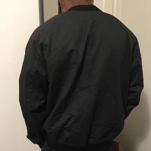 Black Utility Bomber Jacket